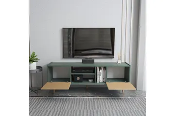 Corvo TV-benk 154,4 cm - Lys Brun/Grønn - Møbler - Mediamøbel & tv møbel - TV-benk & mediabenk