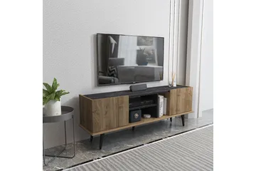 Corvo TV-benk 154,4 cm - Valnøtt/Sort - Møbler - Mediamøbel & tv møbel - TV-benk & mediabenk