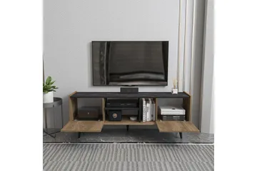 Corvo TV-benk 154,4 cm - Valnøtt/Sort - Møbler - Mediamøbel & tv møbel - TV-benk & mediabenk