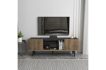 Corvo TV-benk 154,4 cm - Valnøtt/Sort - Møbler - Mediamøbel & tv møbel - TV-benk & mediabenk