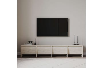 Crala Gulvstående TV-benk 180 cm med Oppbevaring i Tre - Beige - Møbler - Mediamøbel & tv møbel - TV-benk & mediabenk