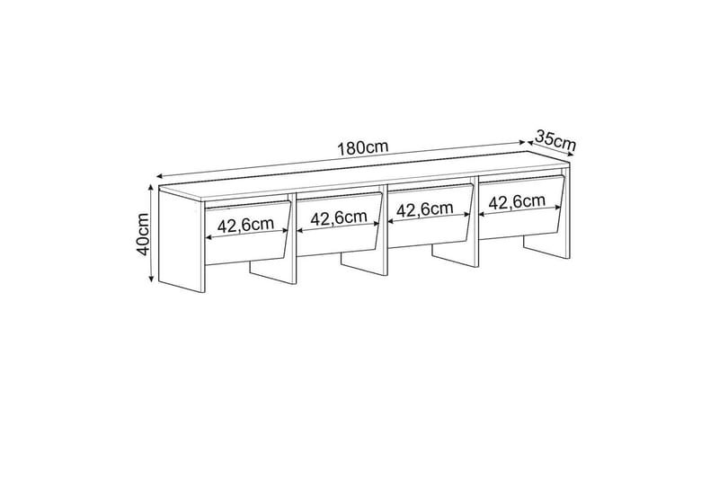 Crala TV-benk 180 cm - Travertin - Møbler - Mediamøbel & tv møbel - TV-benk & mediabenk