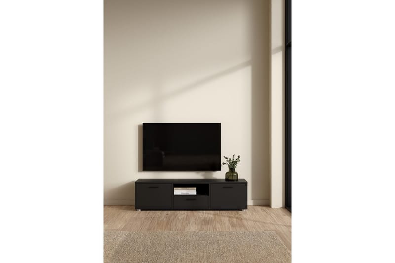 Cristian TV-benk 147 cm - Svart - Møbler - Mediamøbel & tv møbel - TV-benk & mediabenk