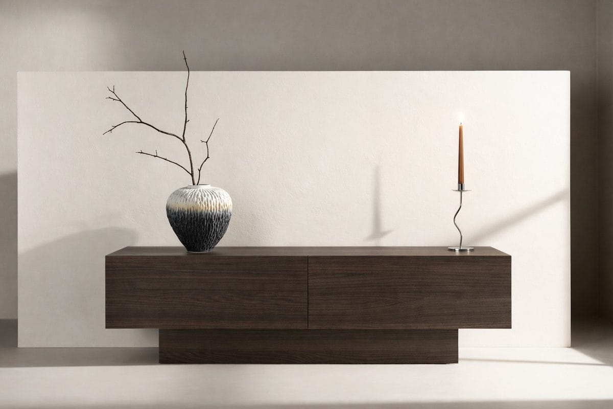Cuenca TV-benk 160 cm - Semsket skinn