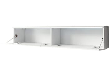 Cuguen TV-benk 140 cm LED-belysning - Grå/Hvit - Møbler - Mediamøbel & tv møbel - TV-benk & mediabenk
