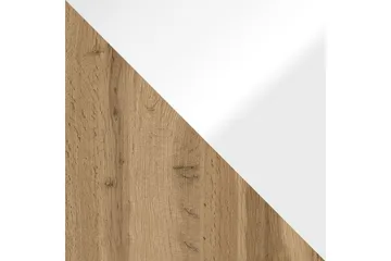 Cuguen TV-benk 180 cm LED-belysning - Tre/Natur|Hvit|Hvit LED - Møbler - Mediamøbel & tv møbel - TV-benk & mediabenk