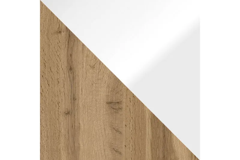 Cuguen TV-benk 180 cm LED-belysning - Tre/Natur|Hvit|Hvit LED - Møbler - Mediamøbel & tv møbel - TV-benk & mediabenk