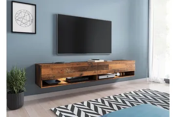 Cuguen Tv-skap 180 cm RGB LED - Natur - Møbler - Mediamøbel & tv møbel - TV-benk & mediabenk