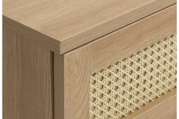 Cyndy Gulvstående TV-benk 120 cm med Oppbevaring i Lyst Tre - Beige - Møbler - Mediamøbel & tv møbel - TV-benk & mediabenk