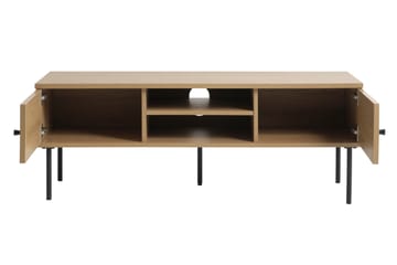 Cyndy Gulvstående TV-benk 120 cm med Oppbevaring i Lyst Tre - Beige - Møbler - Mediamøbel & tv møbel - TV-benk & mediabenk