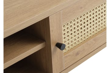 Cyndy Gulvstående TV-benk 120 cm med Oppbevaring i Lyst Tre - Beige - Møbler - Mediamøbel & tv møbel - TV-benk & mediabenk
