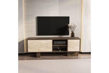 Dargaville TV-benk 150 cm - Valnøtt/Travertin - Møbler - Mediamøbel & tv møbel - TV-benk & mediabenk