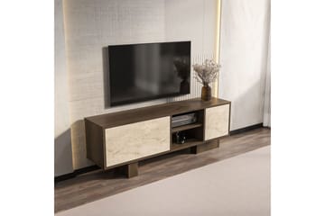 Dargaville TV-benk 150 cm - Valnøtt/Travertin - Møbler - Mediamøbel & tv møbel - TV-benk & mediabenk