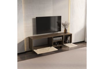 Dargaville TV-benk 150 cm - Valnøtt/Travertin - Møbler - Mediamøbel & tv møbel - TV-benk & mediabenk
