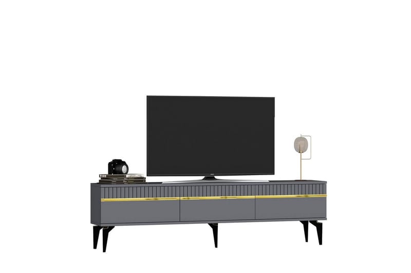 Defneia TV-benk 180 cm - Gull/Antrasitt - Møbler - Mediamøbel & tv møbel - TV-benk & mediabenk