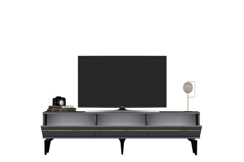 Defneia TV-benk 180 cm - Gull/Antrasitt - Møbler - Mediamøbel & tv møbel - TV-benk & mediabenk