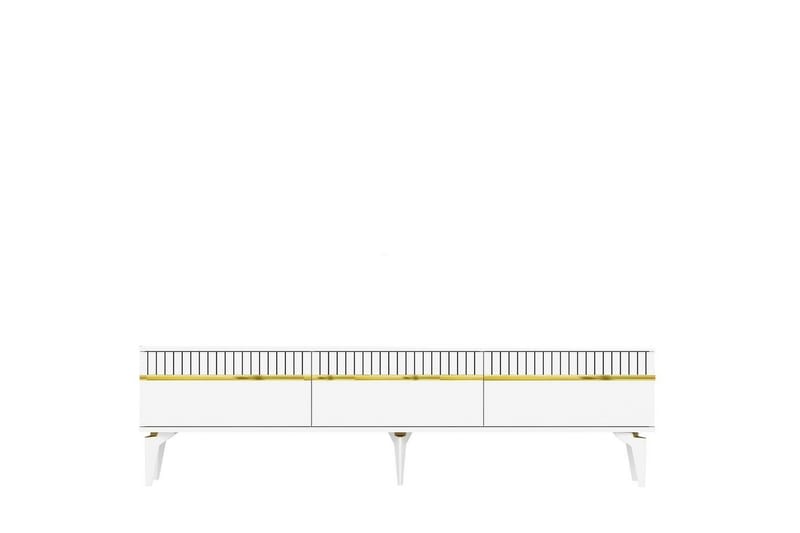Defneia TV-benk 180 cm - Gull/Hvit - Møbler - Mediamøbel & tv møbel - TV-benk & mediabenk