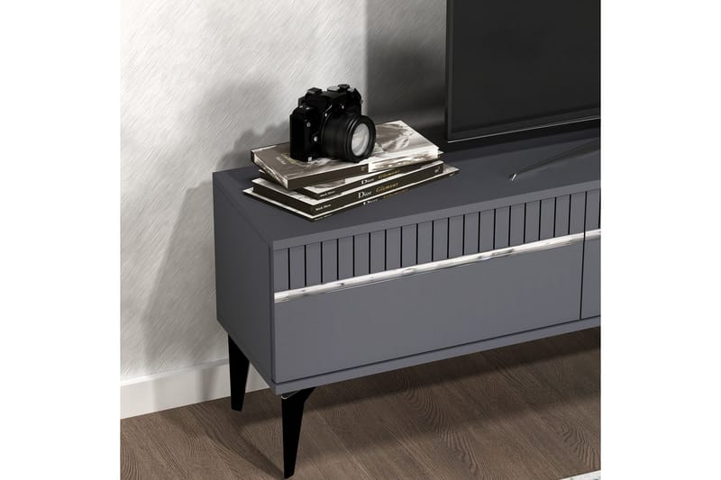 Defneia TV-benk 180 cm - Sølv/Antrasitt - Møbler - Mediamøbel & tv møbel - TV-benk & mediabenk