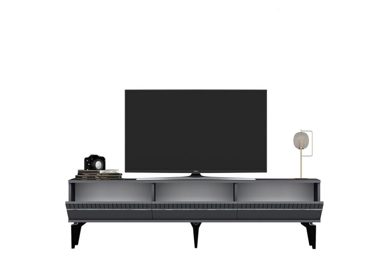 Defneia TV-benk 180 cm - Sølv/Antrasitt - Møbler - Mediamøbel & tv møbel - TV-benk & mediabenk