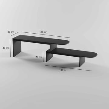 Deliones TV-benk 130 cm - Svart - Møbler - Mediamøbel & tv møbel - TV-benk & mediabenk