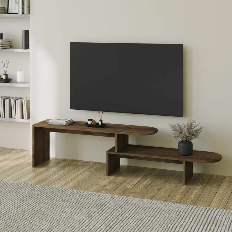 Deliones TV-benk 130 cm - Valnøtt - Møbler - Mediamøbel & tv møbel - Mediestativ & veggfeste