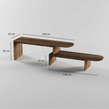 Deliones TV-benk 130 cm - Valnøtt - Møbler - Mediamøbel & tv møbel - TV-benk & mediabenk