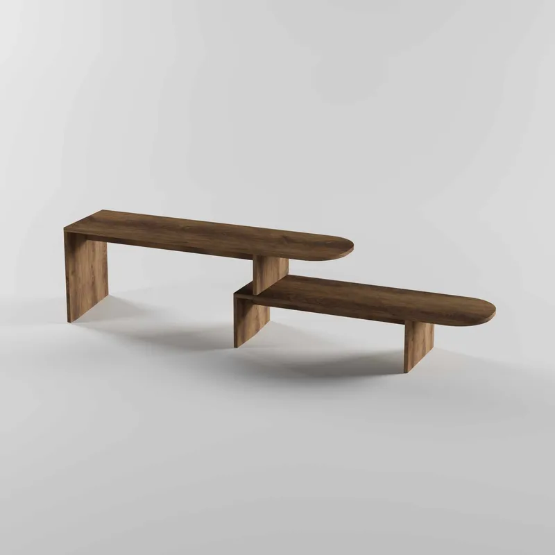 Deliones TV-benk 130 cm, Valnøtt