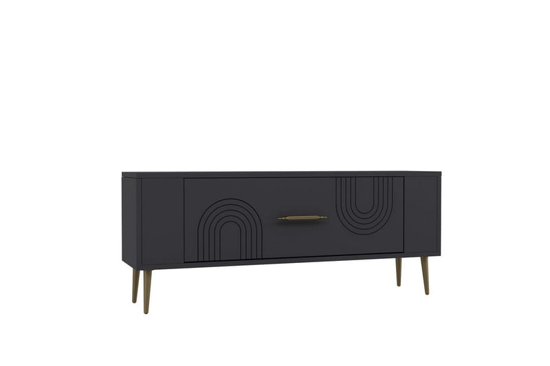 Deyric TV-benk 120 cm, Antrasitt/Gull