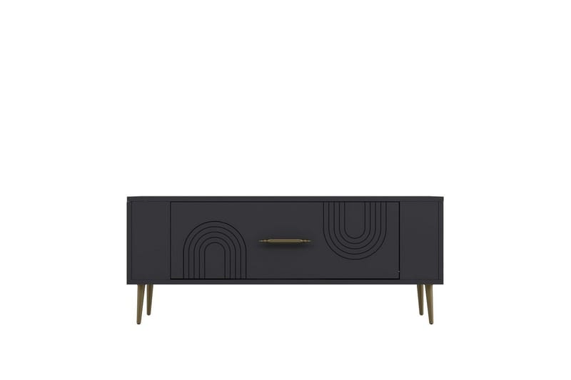 Deyric TV-benk 120 cm - Antrasitt/Gull - Møbler - Mediamøbel & tv møbel - TV-benk & mediabenk