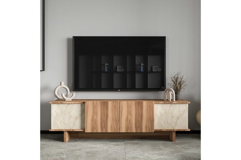Diannare TV-benk 180 cm - Mellomfarget tre - Møbler - Mediamøbel & tv møbel - TV-benk & mediabenk