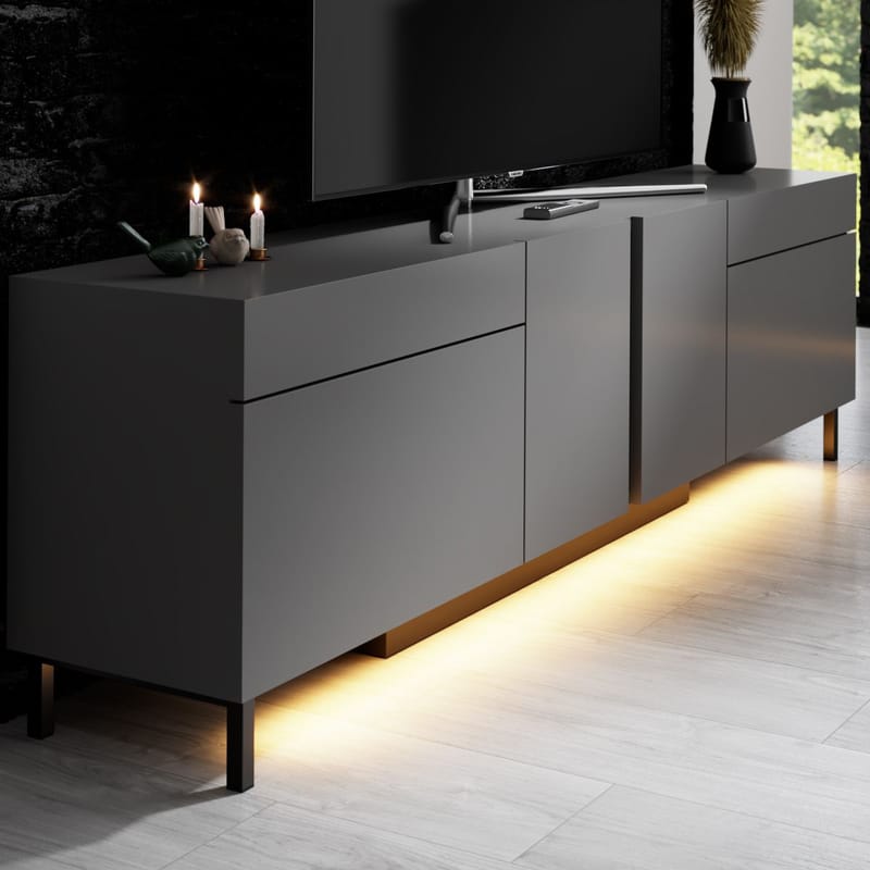 Djarhint TV-benk 180 cm - Antrasitt - Møbler - Mediamøbel & tv møbel - Mediestativ & veggfeste