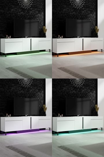 Djarhint TV-benk 180 cm - Hvit - Møbler - Mediamøbel & tv møbel - TV-benk & mediabenk