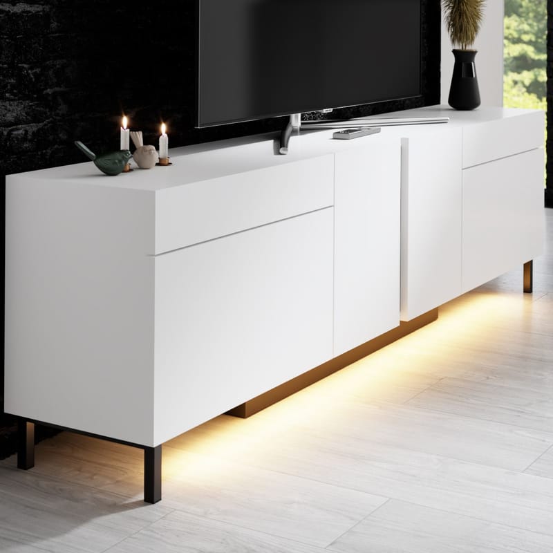 Djarhint TV-benk 180 cm - Hvit - Møbler - Mediamøbel & tv møbel - Mediestativ & veggfeste