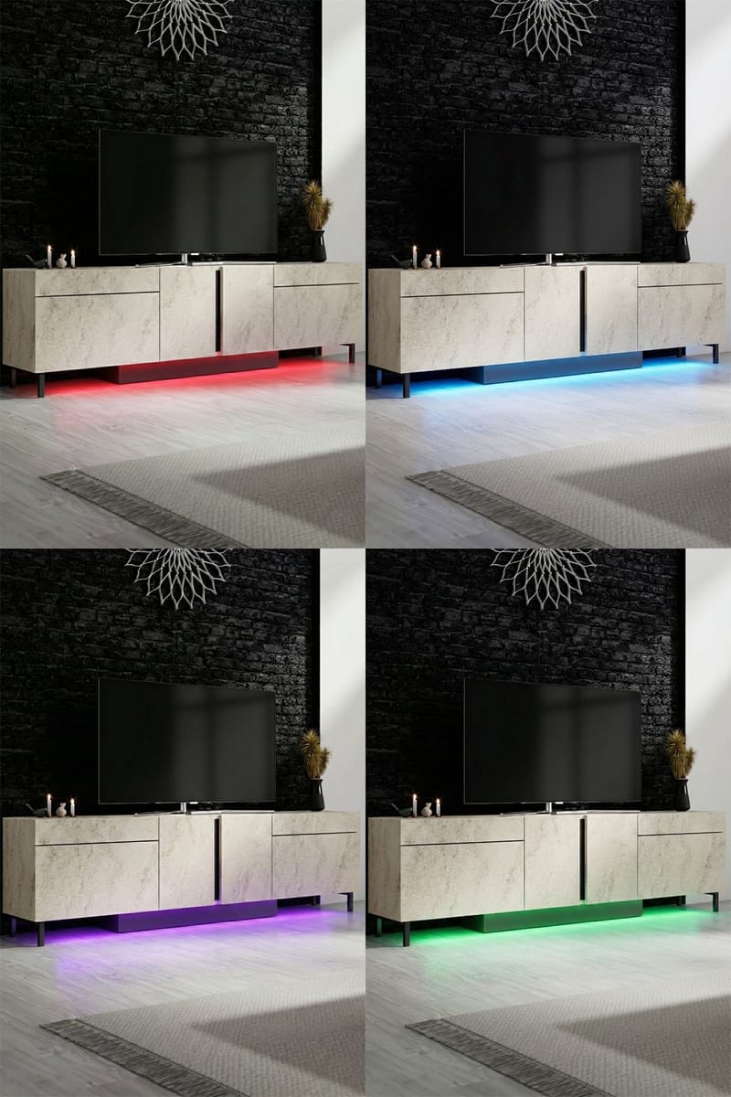 Djarhint TV-benk 180 cm - Travertin - Møbler - Mediamøbel & tv møbel - Mediestativ & veggfeste