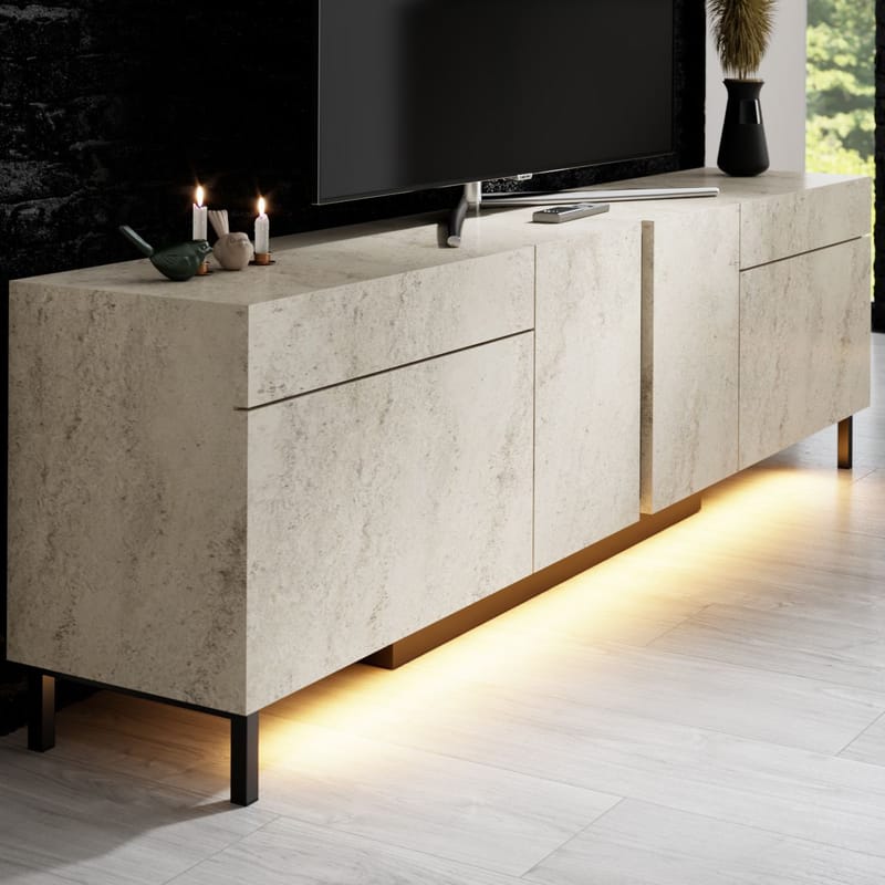 Djarhint TV-benk 180 cm - Travertin - Møbler - Mediamøbel & tv møbel - Mediestativ & veggfeste