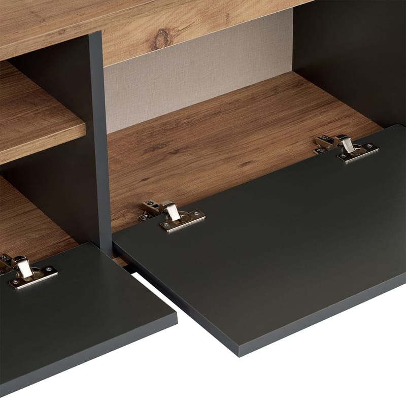 Domar TV-benk 160 cm - Antrasitt, Atlantic pine - Møbler - Mediamøbel & tv møbel - TV-benk & mediabenk