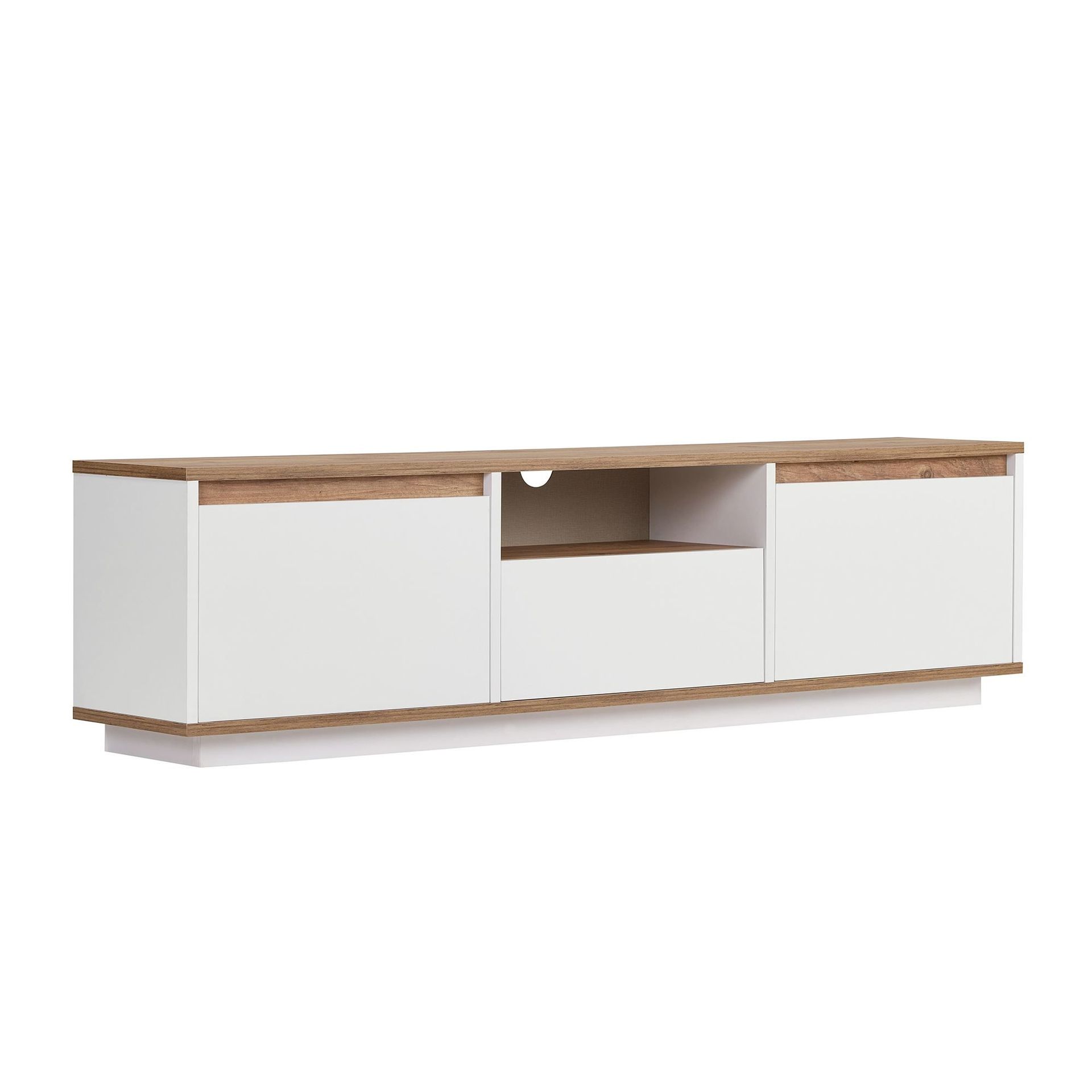 Domar TV-benk 160 cm - Atlantic-furu, hvit
