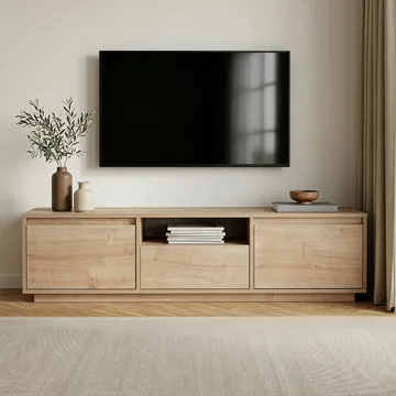 Domar TV-benk 160 cm - Sapphire-eik - Møbler - Mediamøbel & tv møbel - TV-benk & mediabenk
