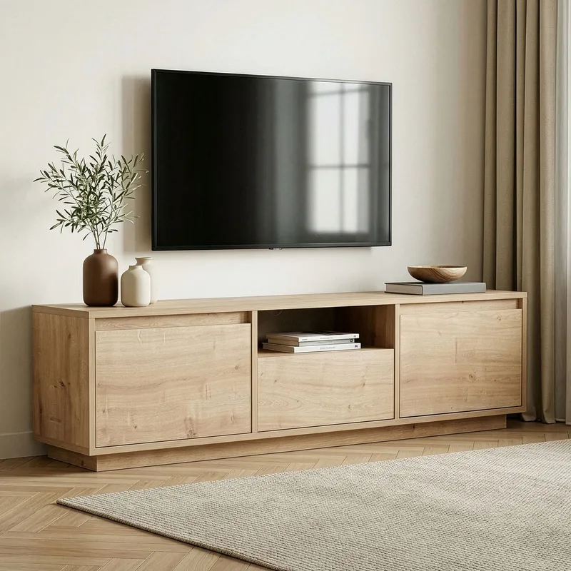Domar TV-benk 160 cm - Sapphire-eik - Møbler - Mediamøbel & tv møbel - TV-benk & mediabenk