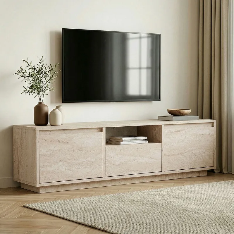 Domar TV-benk 160 cm - Travertin - Møbler - Mediamøbel & tv møbel - TV-benk & mediabenk