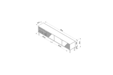 Dorellez TV-benk 180 cm - Antrasitt - Møbler - Mediamøbel & tv møbel - TV-benk & mediabenk