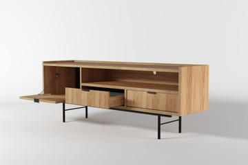 Dravo TV-benk 150 cm - Naturlig hickory - Møbler - Mediamøbel & tv møbel - TV-benk & mediabenk