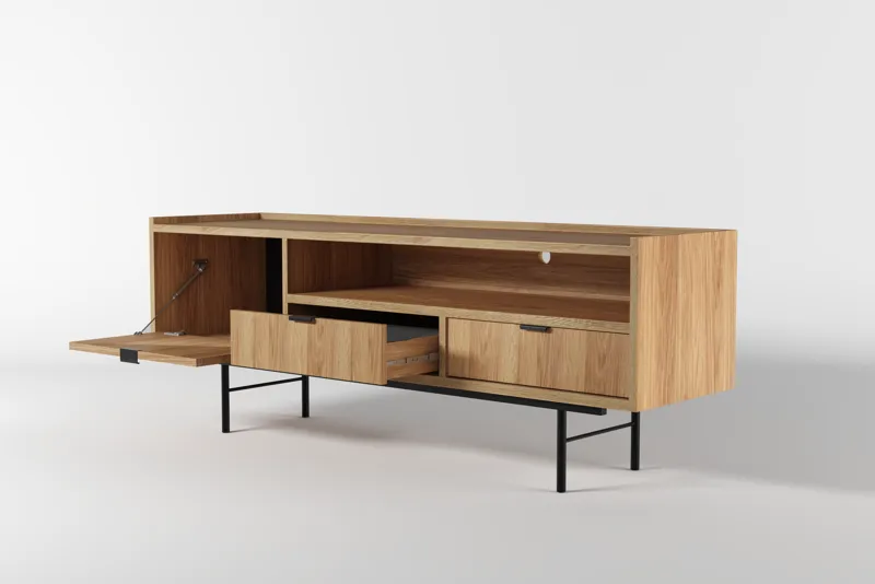 Dravo TV-benk 150 cm - Naturlig hickory - Møbler - Mediamøbel & tv møbel - TV-benk & mediabenk
