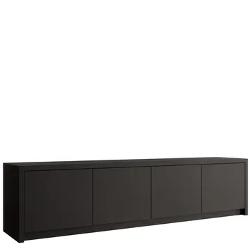 Driva Gulvstående TV-benk 198 cm med Oppbevaring i Malt Tre - Svart - Møbler - Mediamøbel & tv møbel - TV-benk & mediabenk