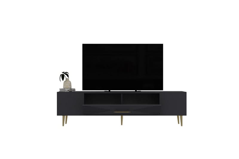 Drova TV-benk 150 cm - Antrasitt/Gull - Møbler - Mediamøbel & tv møbel - TV-benk & mediabenk