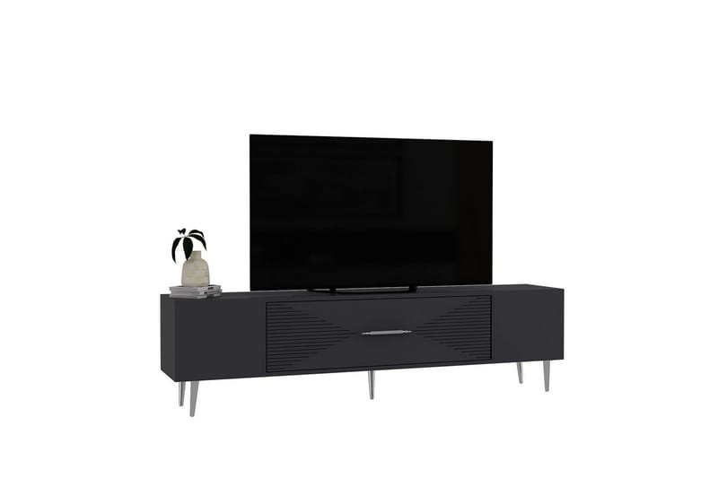 Drova TV-benk 150 cm - Antrasitt/Sølv - Møbler - Mediamøbel & tv møbel - TV-benk & mediabenk