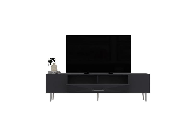 Drova TV-benk 150 cm - Antrasitt/Sølv - Møbler - Mediamøbel & tv møbel - TV-benk & mediabenk