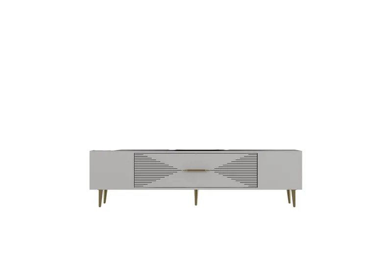 Drova TV-benk 150 cm - Hvit/Gull - Møbler - Mediamøbel & tv møbel - TV-benk & mediabenk