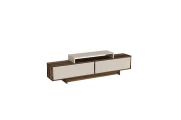 Durros TV-benk 180 cm - Valnøtt/Beige - Møbler - Mediamøbel & tv møbel - TV-benk & mediabenk