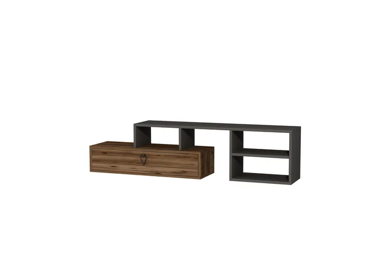 Durusu TV-benk 120 cm - Lys brun/Antrasitt - Møbler - Mediamøbel & tv møbel - TV-benk & mediabenk